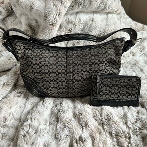 Vintage Coach Mini Signature Hobo